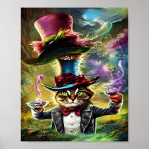 Anthropomorphe Katze Mad Hatter Fantasy Fairytale