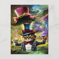 Anthropomorphe Katze Mad Hatter Fantasy Fairytale