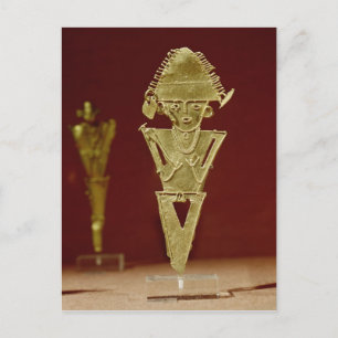 Anthropomorphe Zahl eines Kriegers Postkarte