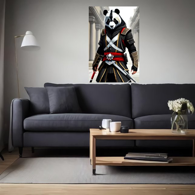 Anthropomorpher cooler Panda Assassin | Art der AI Poster (Von Creator hochgeladen)