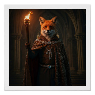 Anthropomorpher Fox im Schloss Poster