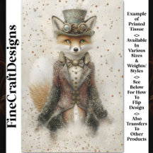 Anthropomorpher Fox Steampunk Outfit CA1 Decoupage