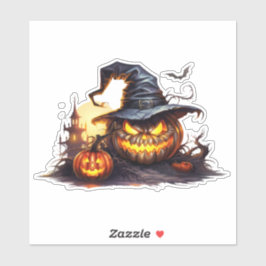 Anthropomorpher Jack-o'-Laterne Aufkleber