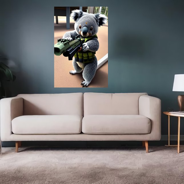 Anthropomorpher Koala-Soldat | Art der AI Poster (Von Creator hochgeladen)