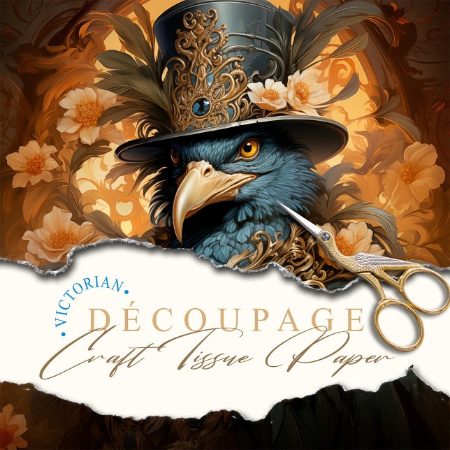 Anthropomorpher Steampunk-Viktorianischer Vogel Seidenpapier (Von Creator hochgeladen)