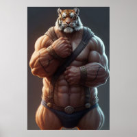 Anthropomorpher Tiger | Bodybuilder | Digitale Kun