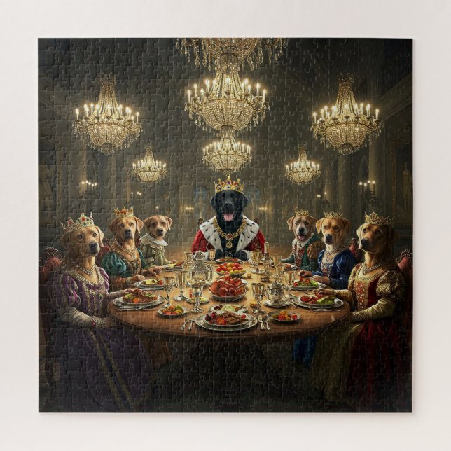 Anthropomorphes Dog Royalty Dinner Puzzle (Vertikal)