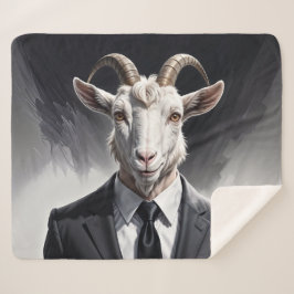 Anthropomorphic goat businessman headshot sherpadecke