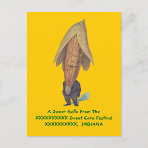 ANTHROPOMORPHIE ~ ANTIQUE CORN MAN Image~ POSTCARD Postkarte