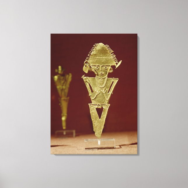 Anthropomorphische Figur eines Kriegers Leinwanddruck (Vorderseite)