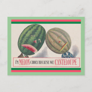 ANTHROPOMORPHISCHE Melonen Pun POSTCARD Postkarte