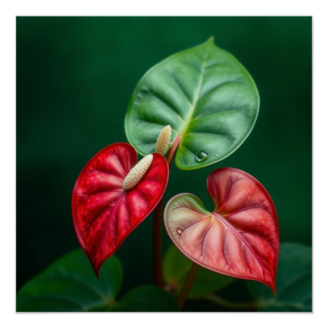 anthurium flower wall art poster (Vorderseite)