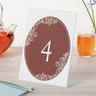 Anthurium illustrierte Hochzeitstisch-Schild Sockelschild