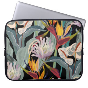 Anthurium Strelitzia: Tropischer Vintager Splendor Laptopschutzhülle