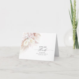 Anthuriums und Pampas Grass Wedding Vielen Dank Dankeskarte