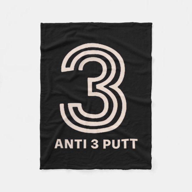 Anti 3 Putt  Fleecedecke (Vorderseite)