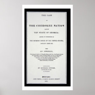 Anti-Abbau Fläche, durch Cherokee Nation, in der Poster