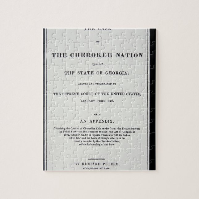 Anti-Abbau Fläche, durch Cherokee Nation, in der Puzzle (Vertikal)