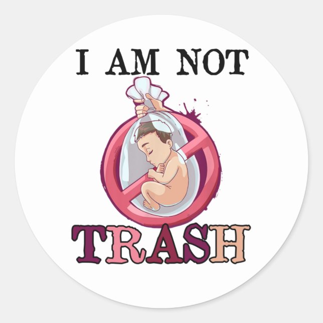 Anti-Abortion Pro-Life-Entscheidung stoppen ungebo Runder Aufkleber (Vorderseite)