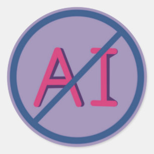 Anti-AI 3-Zoll-Rundaufkleber Runder Aufkleber