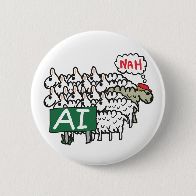 Anti AI Button (Vorderseite)
