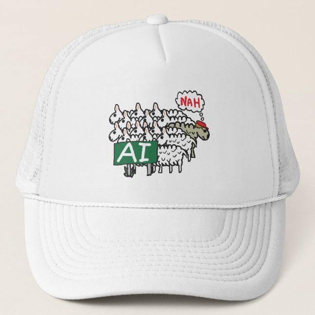 Anti AI Truckerkappe (Vorderseite)