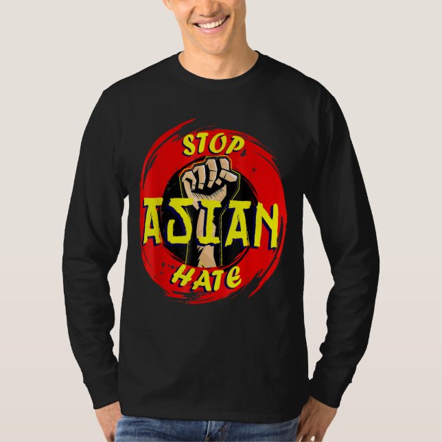 Anti-asiatischer Rassismus Aapi-Unterstützung Stop T-Shirt (Vorderseite)