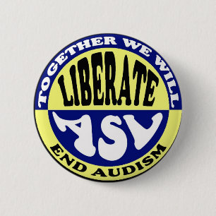 Anti-Audism Knopf Button