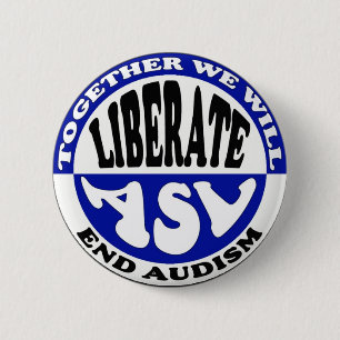 Anti-Audism Knopf Button