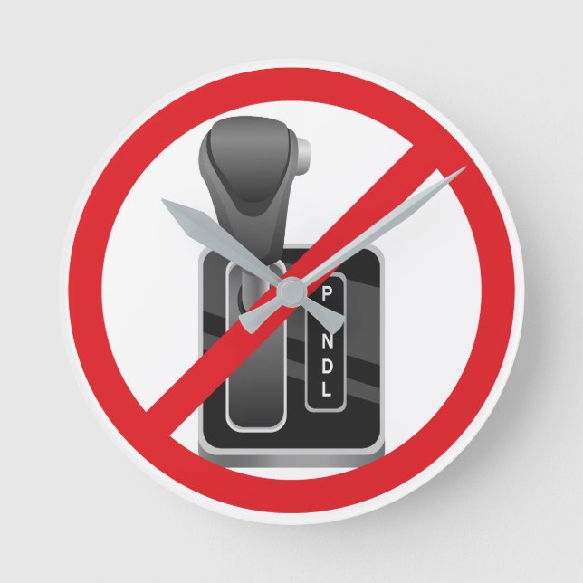 Anti-Automatik - Handgestänge für die Tastenversch Runde Wanduhr (Vorderseite)