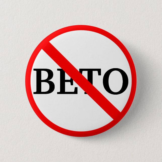 Anti Beto O'Rourke    Button (Vorderseite)