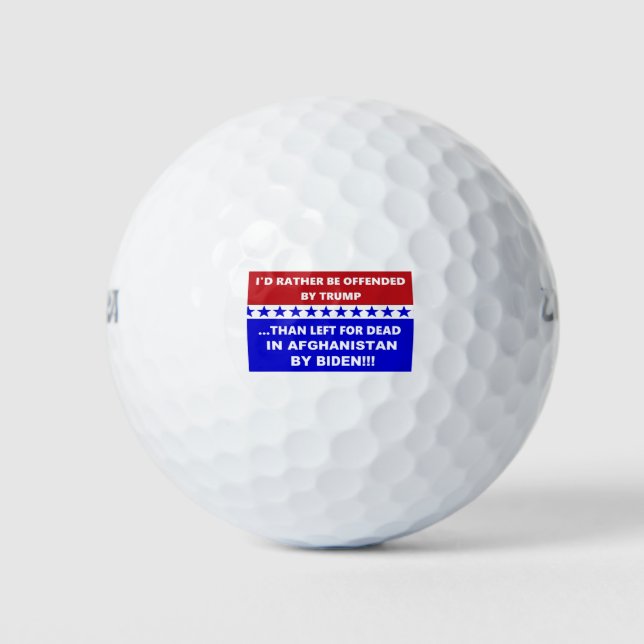 Anti Biden Afghanistan Left For Dead Golfball (Vorderseite)