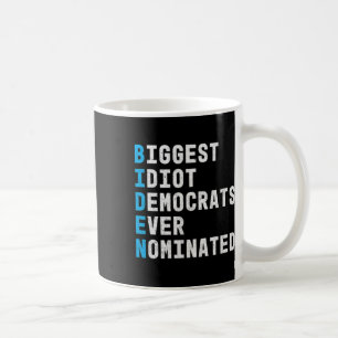 Anti Biden als Präsident versteckt sich vor Biden Kaffeetasse