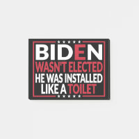 Anti Biden, Joe Biden wie eine Toilette - Anti Bid