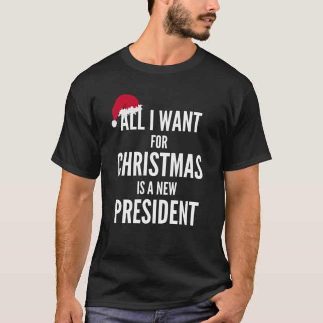 Anti Biden Santa T Shirt (Vorderseite)