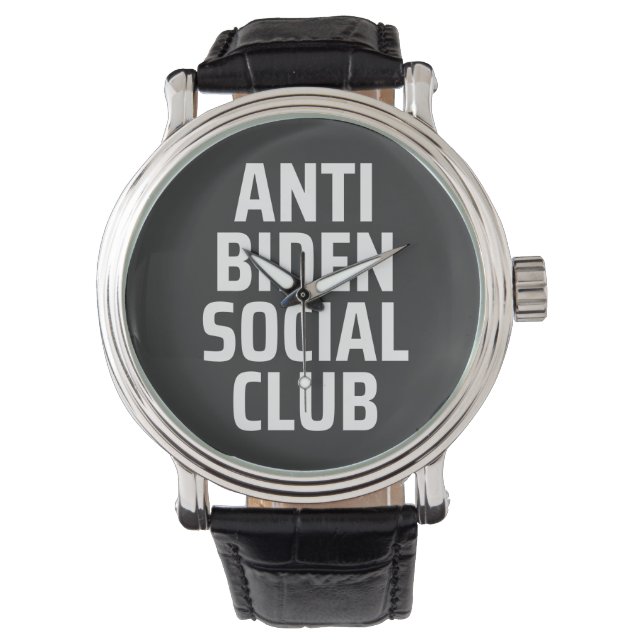 Anti Biden Social Club Armbanduhr (Vorderseite)