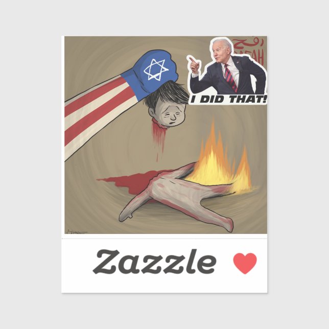 Anti-Biden-Sticker-Biden-Völkermord Aufkleber (Blatt)