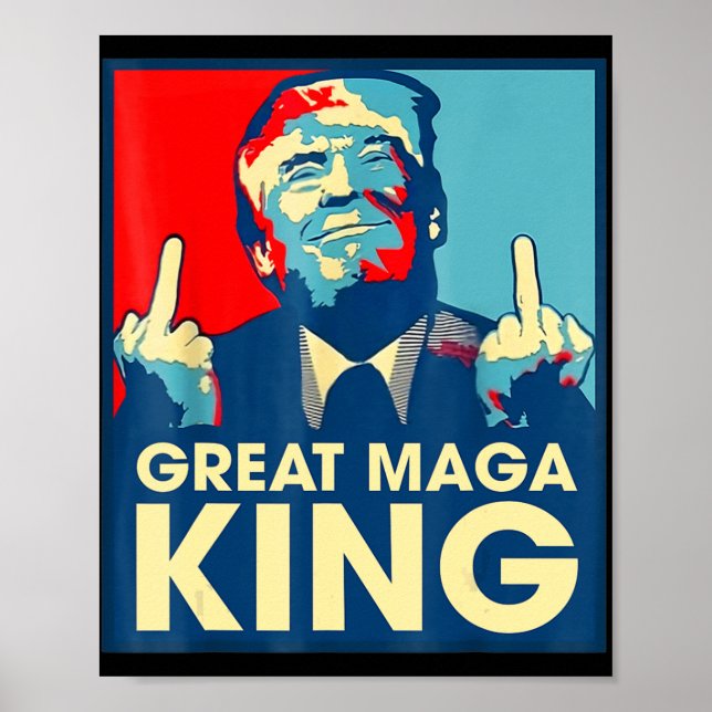 Anti Biden The Great Maga King Fun Trump Ultra Mag Poster (Vorne)