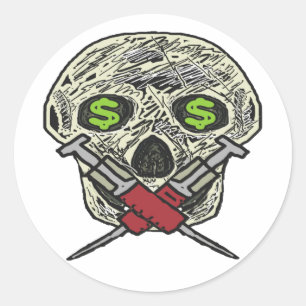 Anti Big Pharma Runder Aufkleber