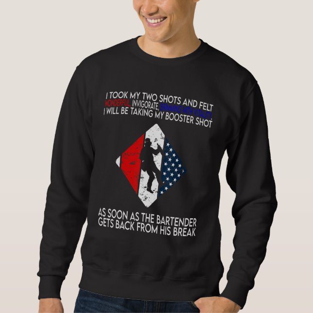Anti-Booster Shot Anti-Impfstoff-Amerikaner Vintag Sweatshirt (Vorderseite)