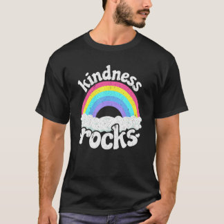 Anti Bullying Hippie Retro Teacher Rainbow Kindnes T-Shirt