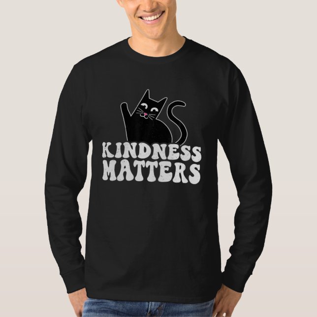 Anti Bullying Rainbow Sped Eacher Cat Kindness Mat T-Shirt (Vorderseite)