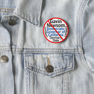 Anti-CA-Demokrat Gavin Newsom Namen bearbeiten Button