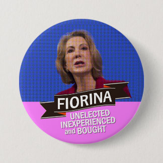 Anti-Carly Fiorina für Präsidenten Button