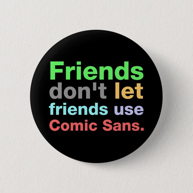 Anti-Comic ohne Schriftart Button (Vorderseite)