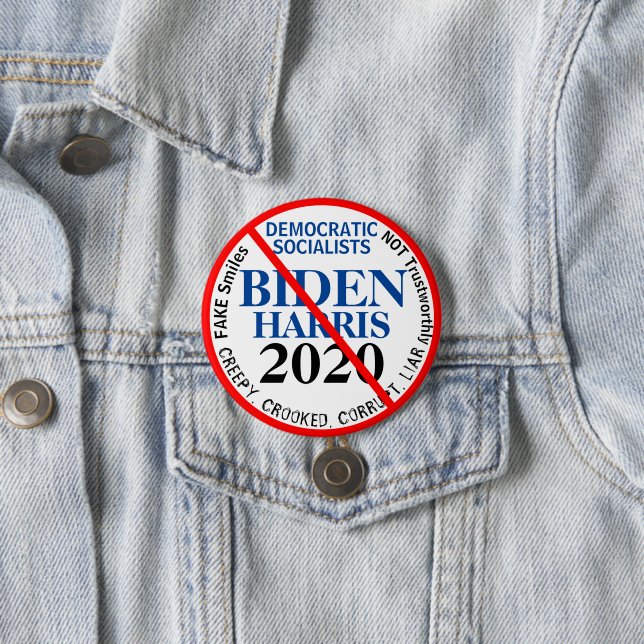 Anti-Democratic Biden Harris Edit YEAR Button (Beispiel)