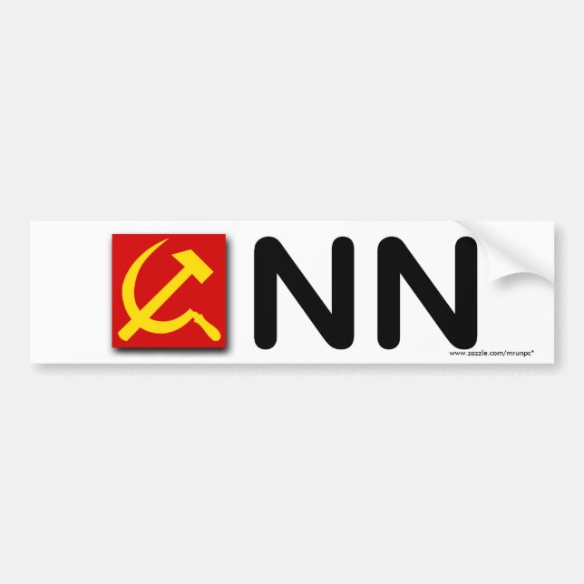 Anti-Demokrat "Communist News Network" Autoaufkleber (Vorne)