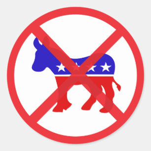 Anti-Demokrat populäre Politik Runder Aufkleber