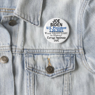 Anti Demokrat Präsident Biden EDIT Name Button