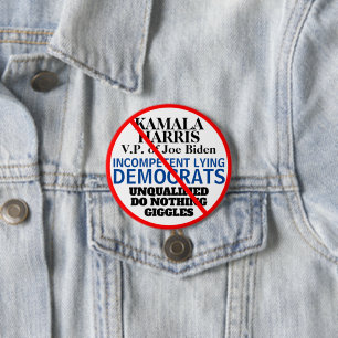 Anti-Demokratisches Party Biden Harris Button